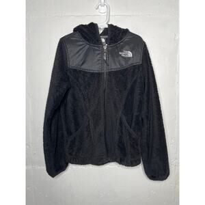 The North Face Girls Small 7/8 Oso Black Fleece Hooded Jacket